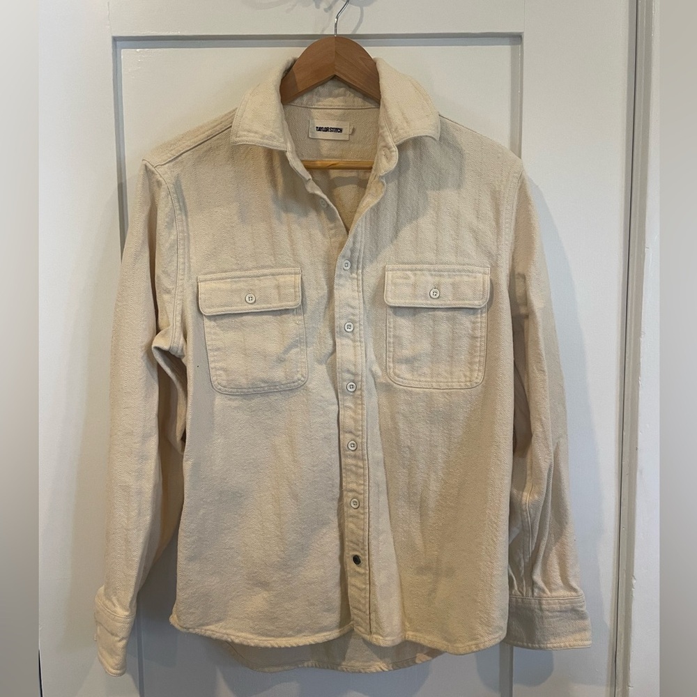 Taylor Stitch - The Ledge Shirt in Oyster Herringbone - Small